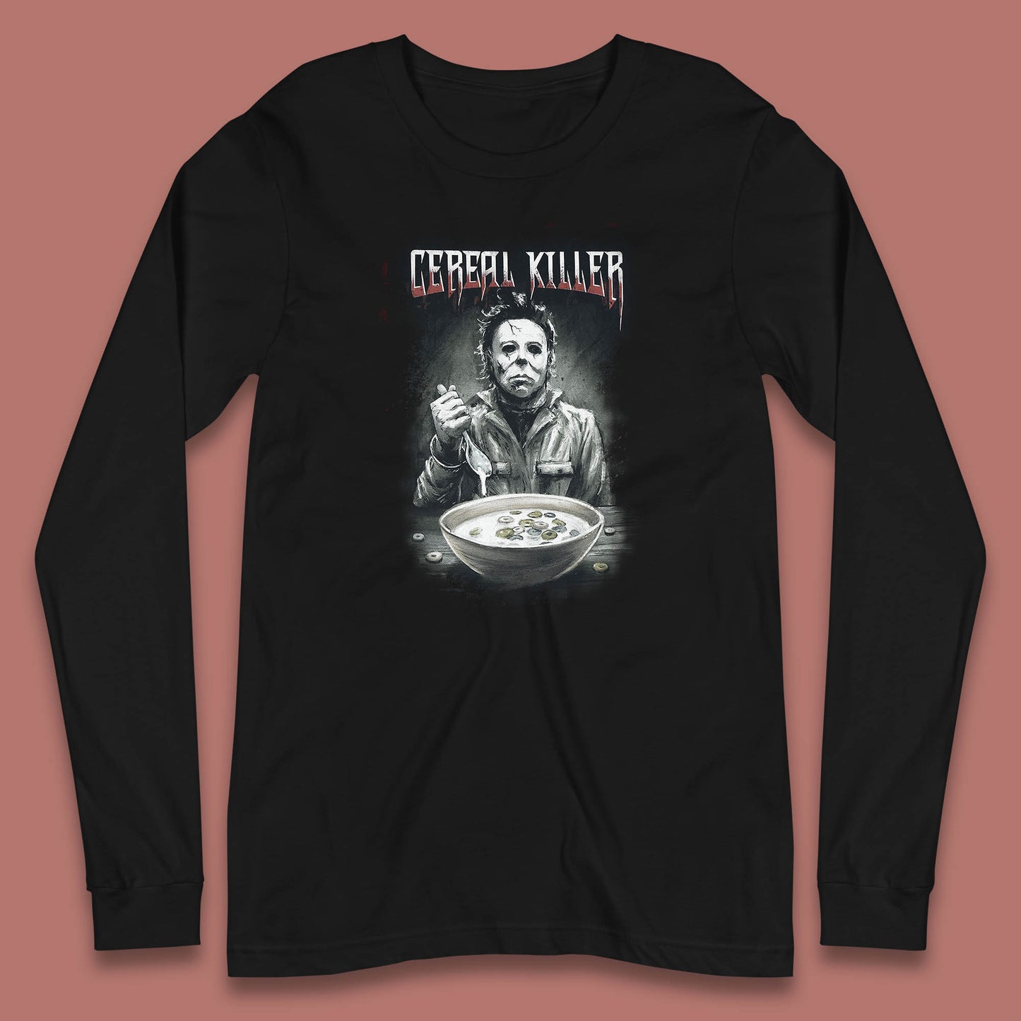 Michael Myers Cereal Killer Halloween Serial Killer Horror Movie Character Long Sleeve T Shirt