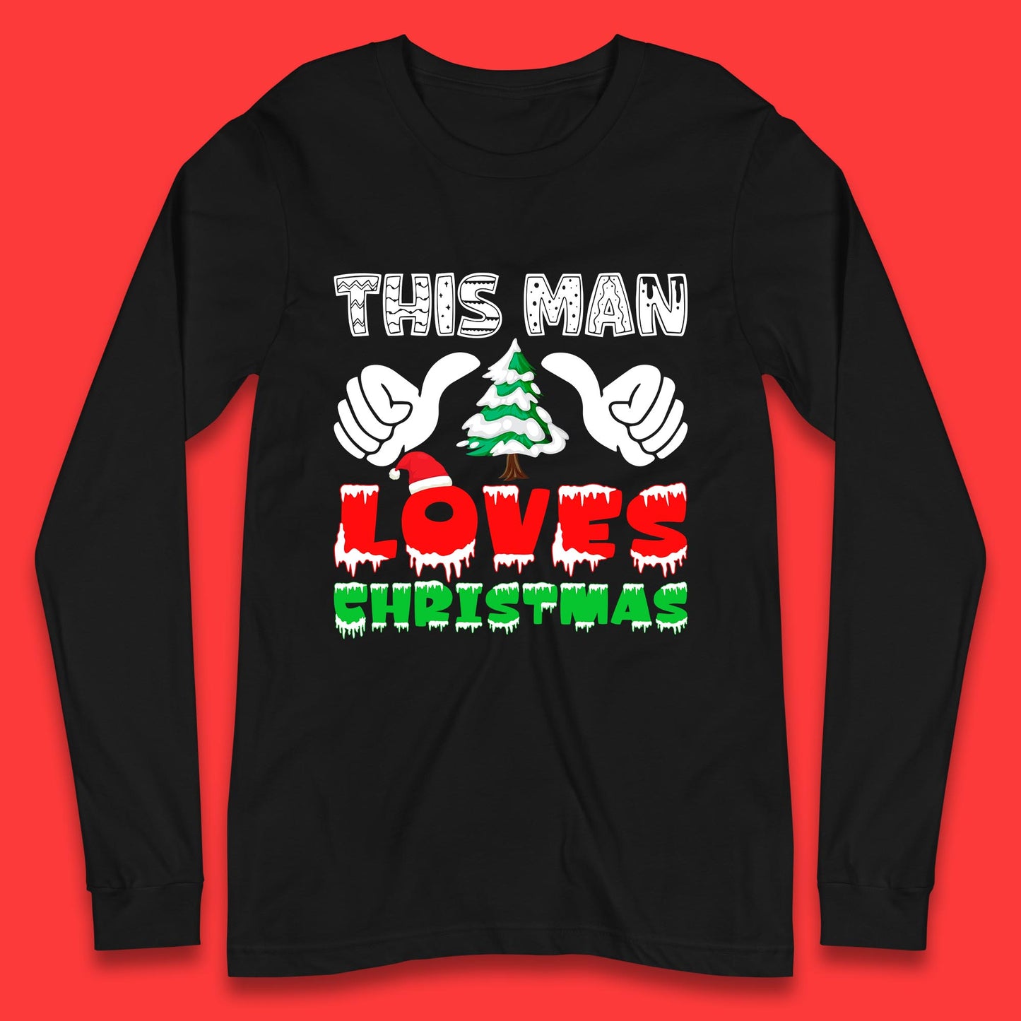 this man loves christmas long sleeve t shirt