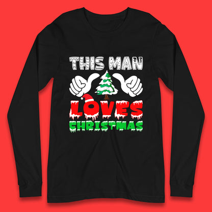 this man loves christmas long sleeve t shirt