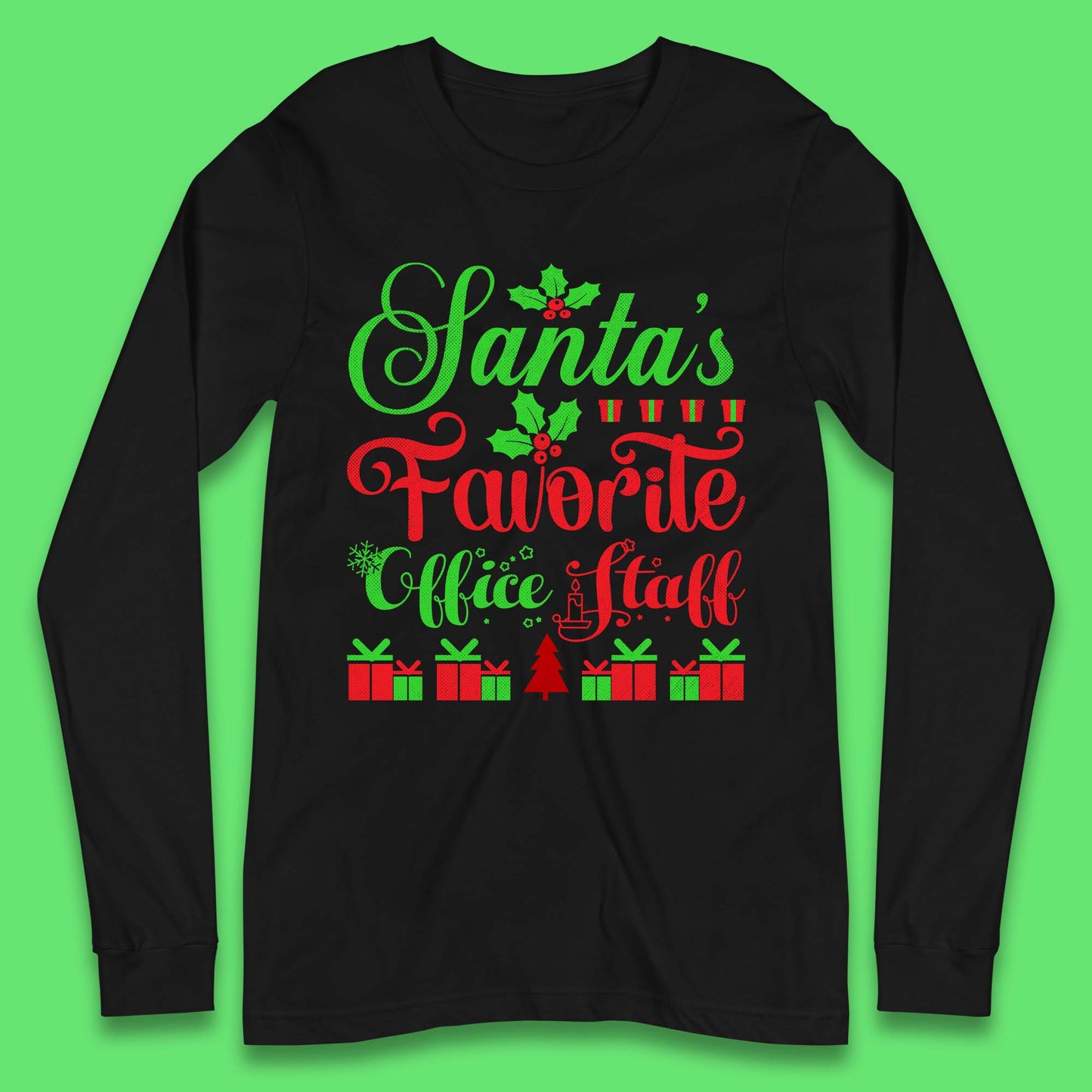 Office Staff Christmas Long Sleeve T-Shirt
