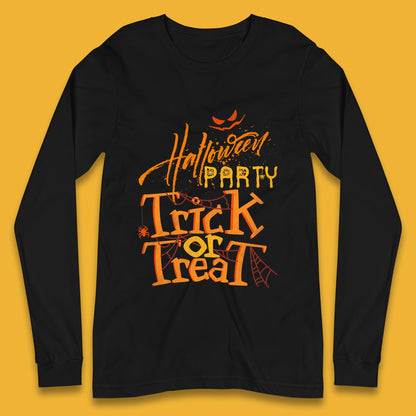 Happy Halloween Trick Or Treat Horror Scary Spooky Vibes Long Sleeve T Shirt