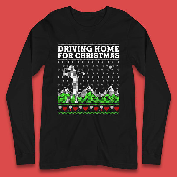Driving Home For Christmas Golf  Long Sleeve T-Shirt