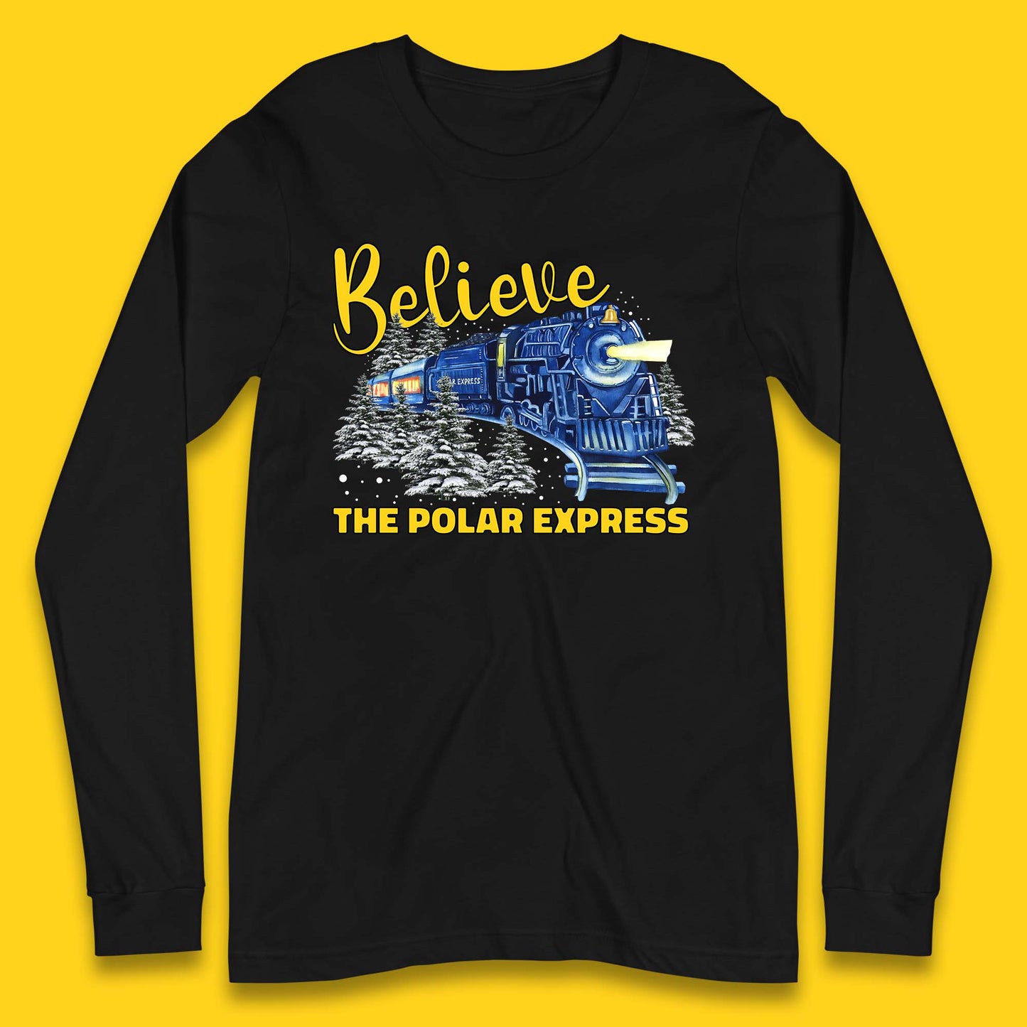 Believe The Polar Express Christmas Train Long Sleeve T-Shirt