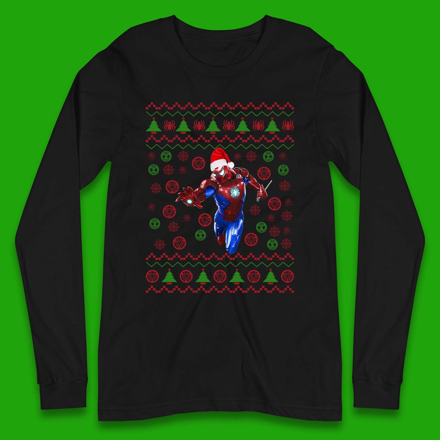 Iron Spider Man Suit Christmas Long Sleeve T-Shirt