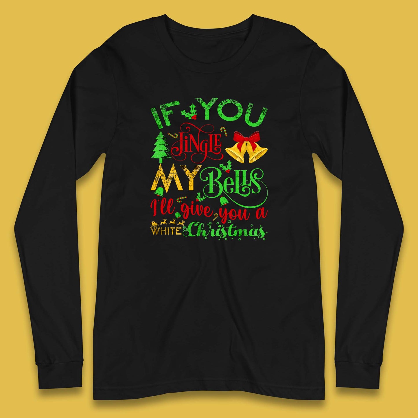 jingle bells funny long sleeve t shirt