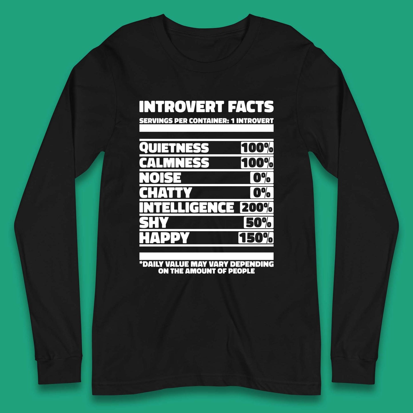 Introvert Facts Long Sleeve T-Shirt