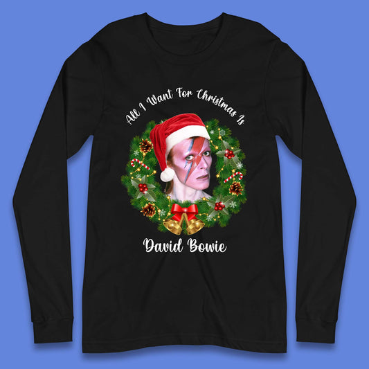 David Bowie Christmas Long Sleeve T-Shirt