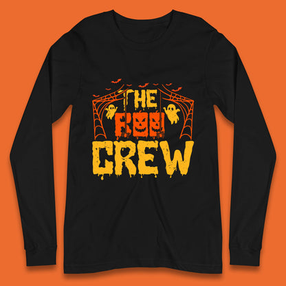 The Boo Crew Halloween Horror Spooky Boo Squad Matching Halloween Costume Long Sleeve T Shirt