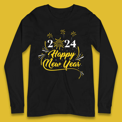 2024 Happy New Year Fireworks Long Sleeve T-Shirt