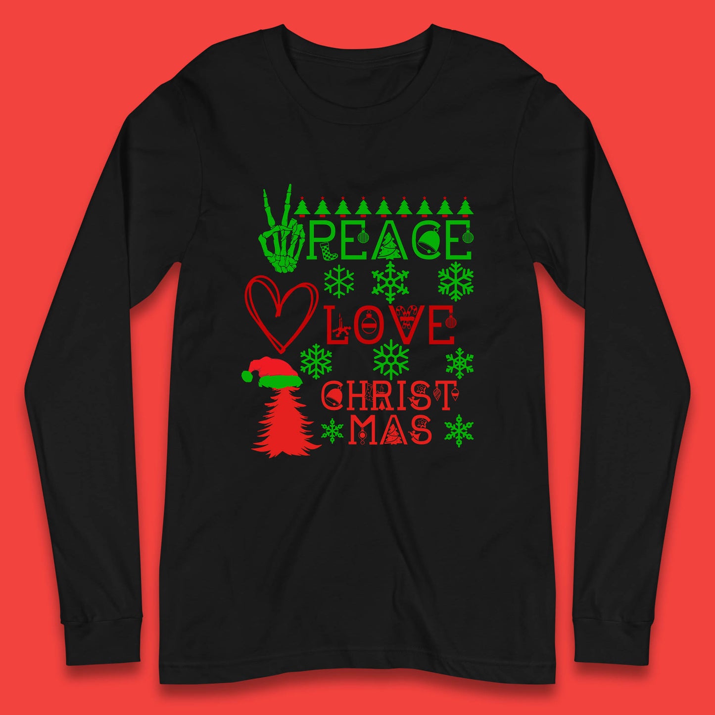 peace love christmas t shirt