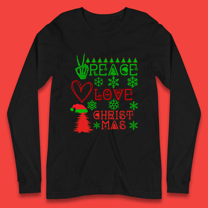 peace love christmas t shirt