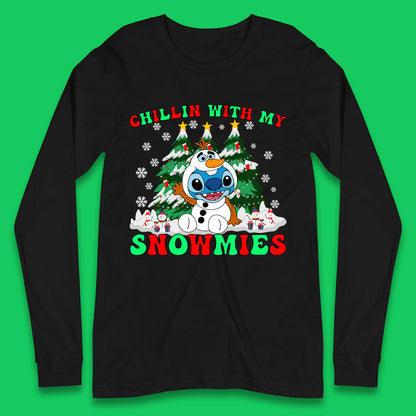 Snowman Stitch Christmas Long Sleeve T-Shirt