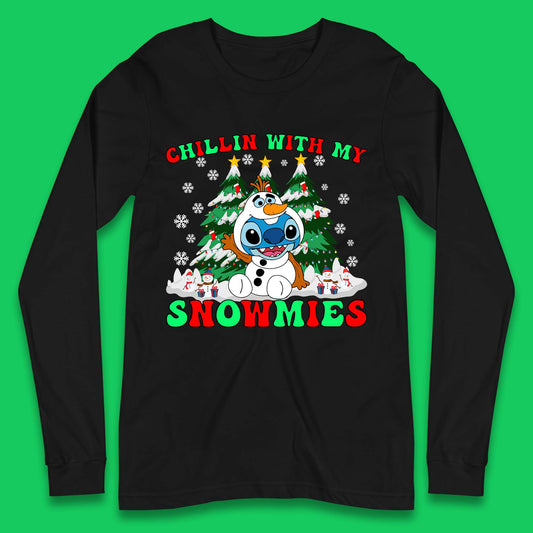 Snowman Stitch Christmas Long Sleeve T-Shirt