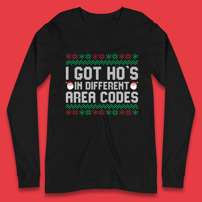 i got ho's santa codes long sleeve t shirt