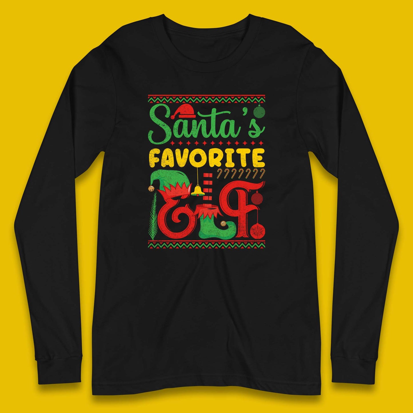 christmas santas favorite elf costume t shirt