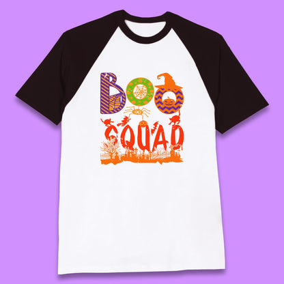 Boo Squad Halloween Matching Costume Horror Boo Crew Baseball T Shirt