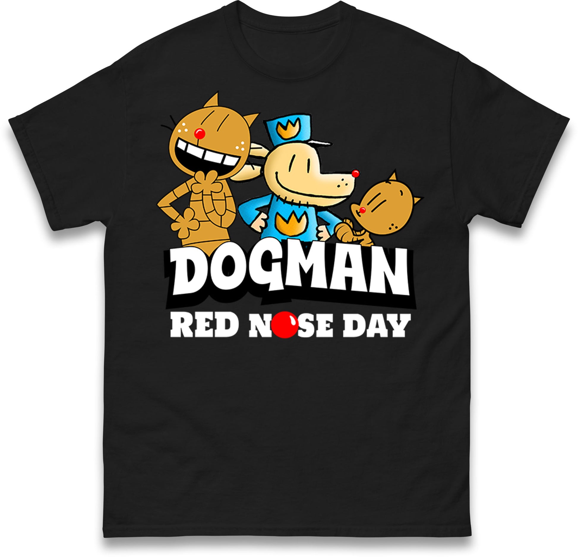 Dog Man Red Nose Day T Shirt