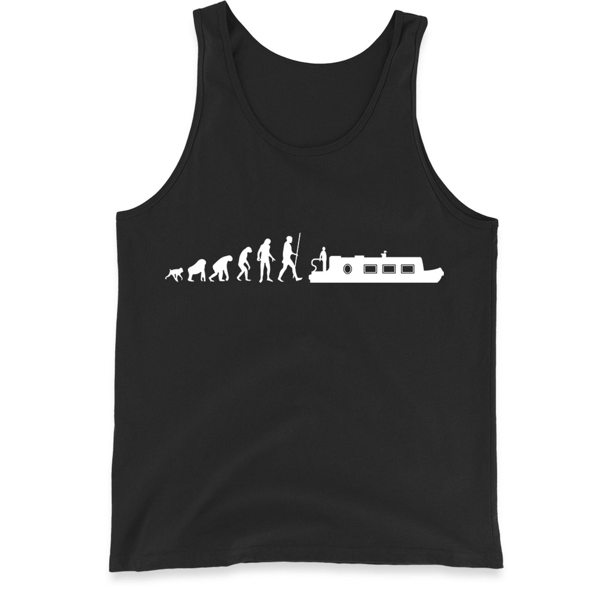Human Evolution Canal boat Tank Top