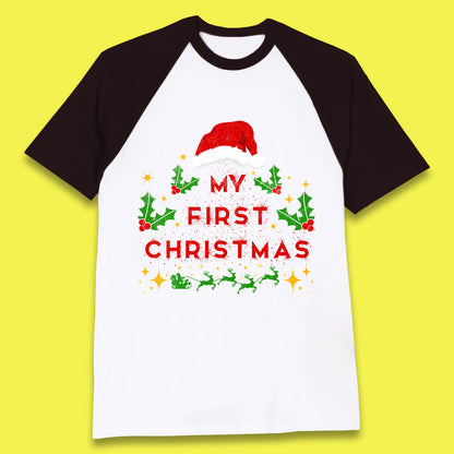 my first christmas winter baseball t shirt