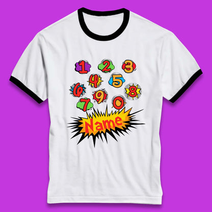 Personalised Number Day Ringer T-Shirt