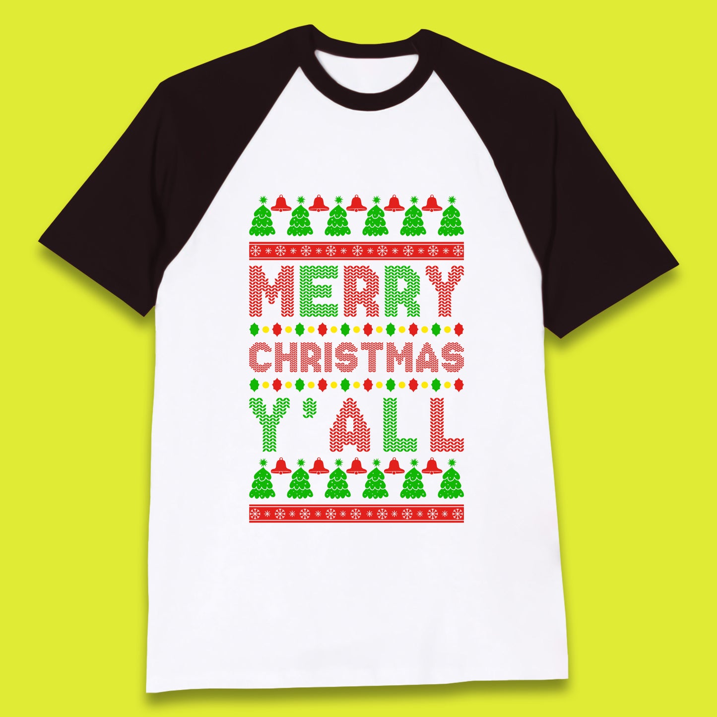 merry christmas y'all baseball t-shirt