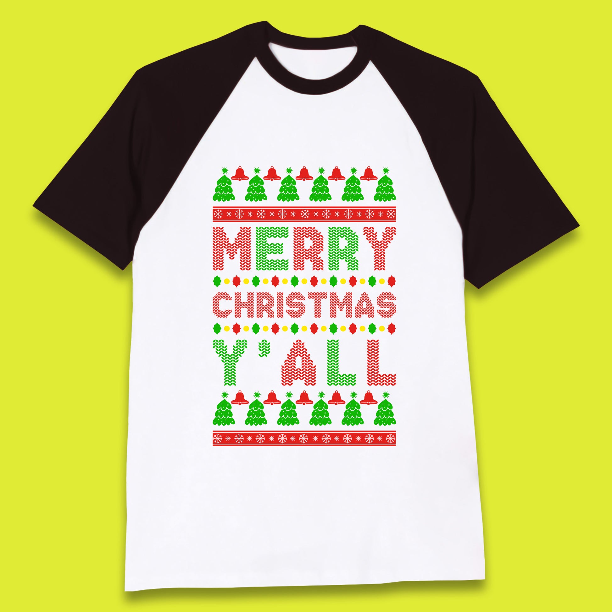 merry christmas y'all baseball t-shirt