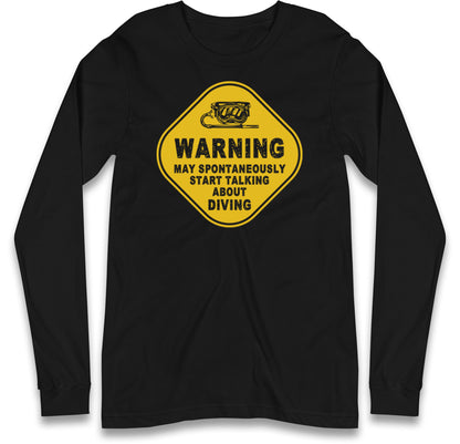 warning diving long sleeve t shirt