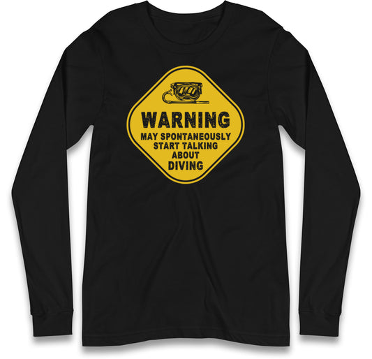 warning diving long sleeve t shirt