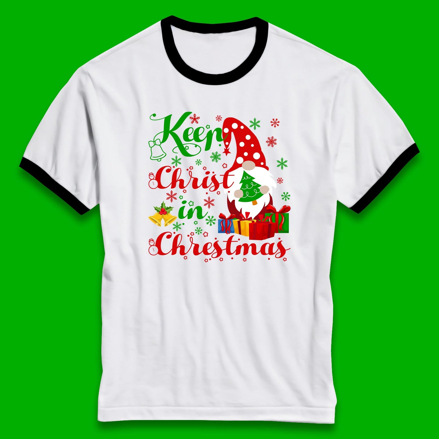 keep christ in christmas ringer tee