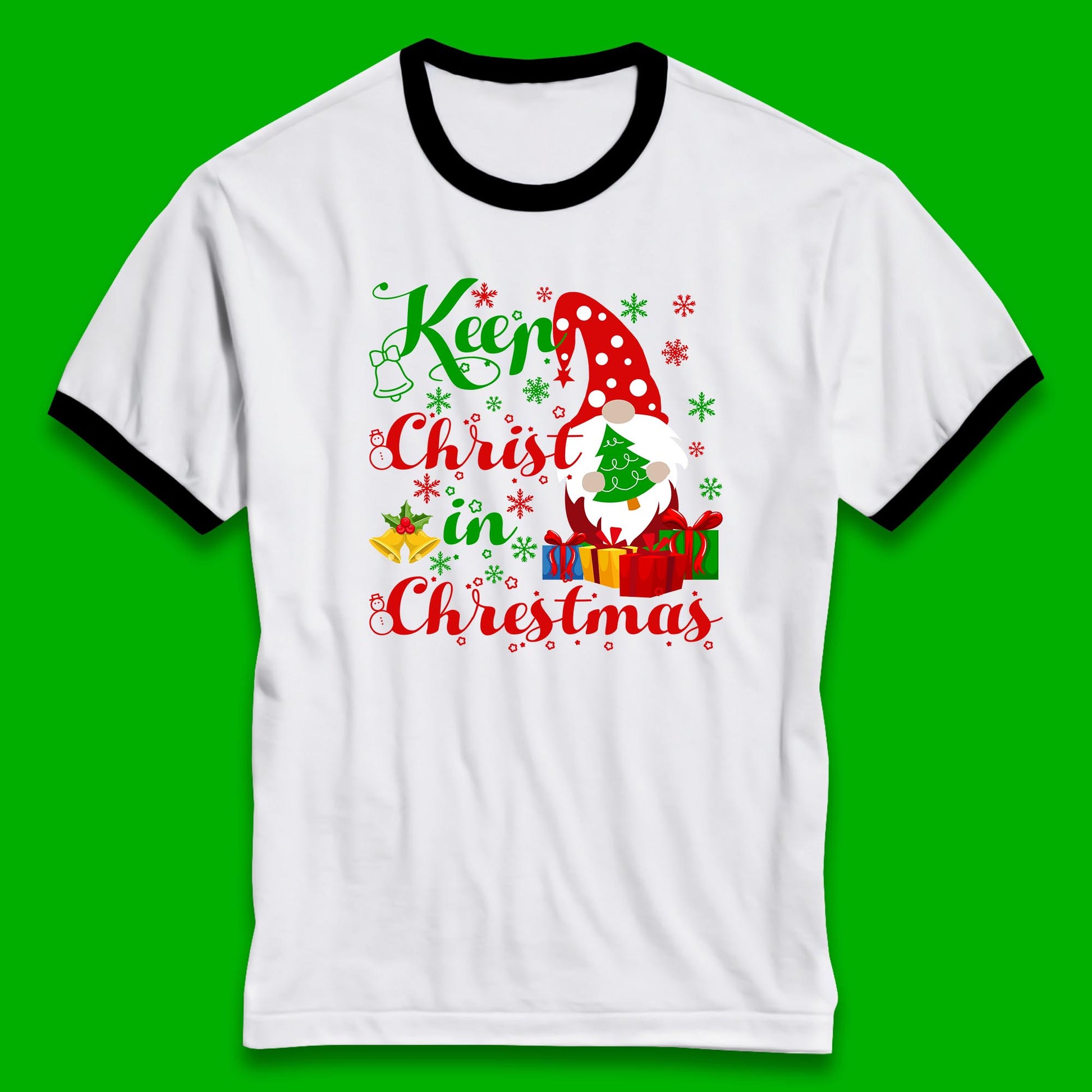 keep christ in christmas ringer tee