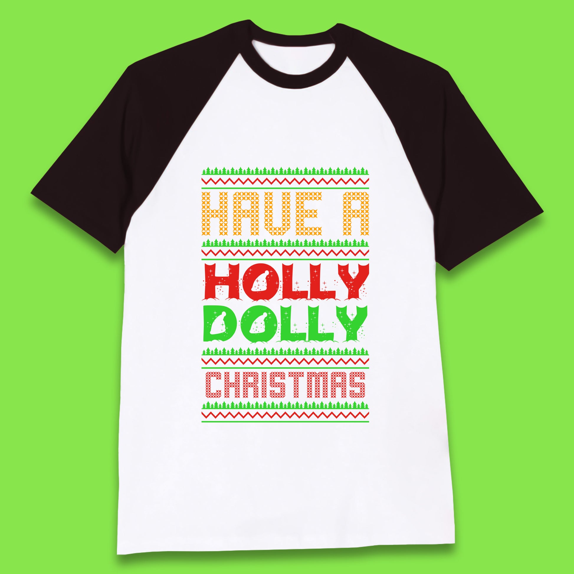 holly dolly christmas baseball t shirt