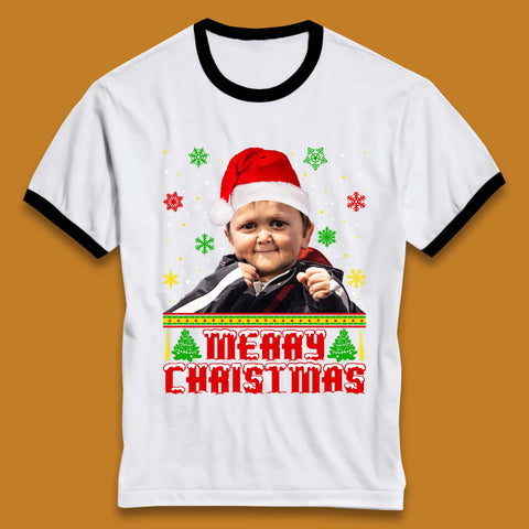 Hasbulla Mini Khabib Christmas Ringer T-Shirt