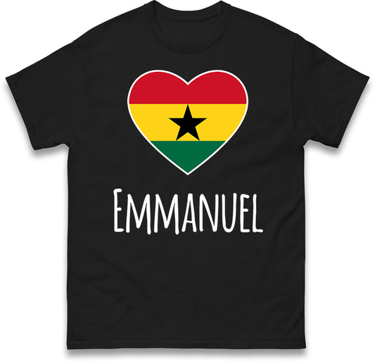 Ghana Heart Flag T Shirt