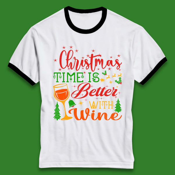 Christmas Wine Ringer T-Shirt