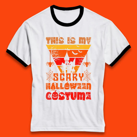 This Is My Scary Halloween Costume Spooky Haunted House Creepy Halloween Ringer T Shirt