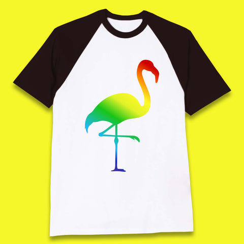 Rainbow Flamingo LGBTQ Gay Rights Pride Parade LGBT Flamingo Lovers Baseball T Shirt