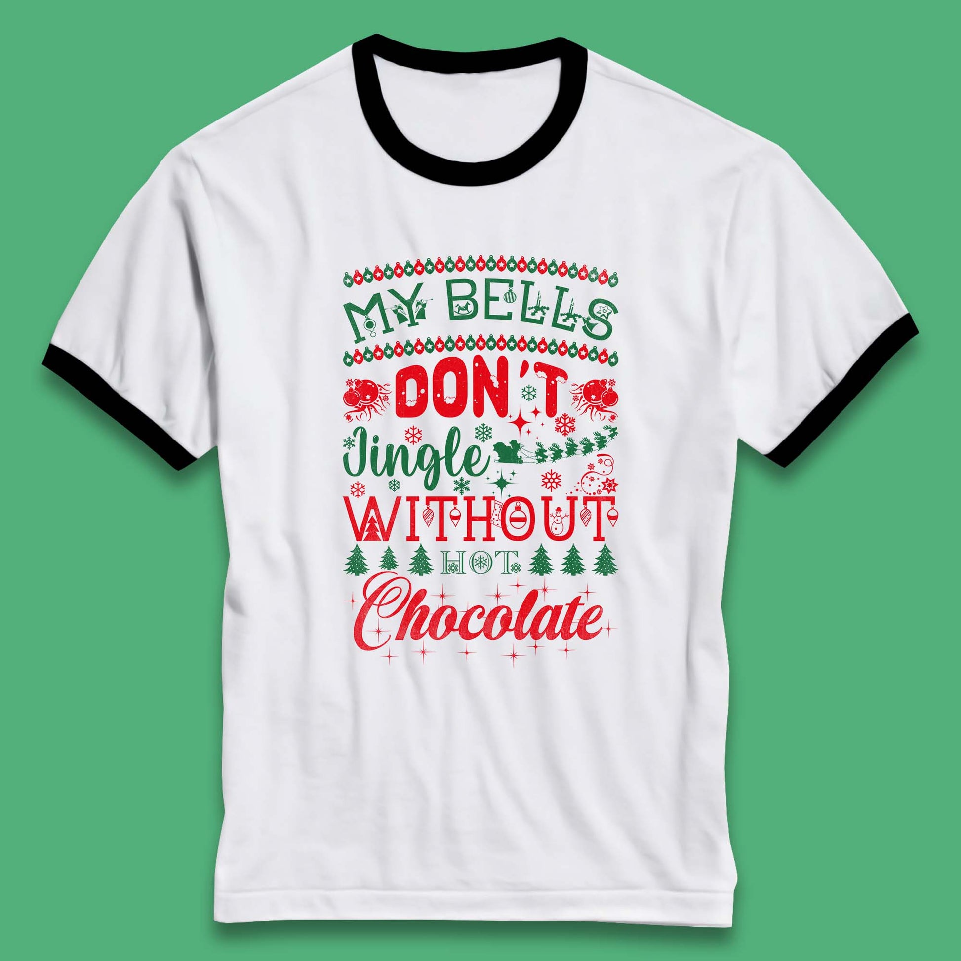 funny christmas chocolate ringer t shirt