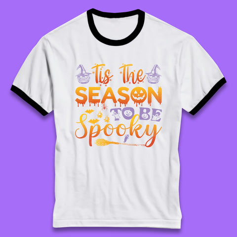 Tis The Season To Be Spooky Halloween Creepy Season Ringer T Shirt