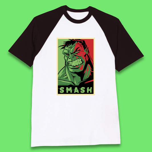 Marvels Avengers The Incredible Hulk Angry Face Smash Hulk Giant Man Hulk Superhero Movie Character Baseball T Shirt