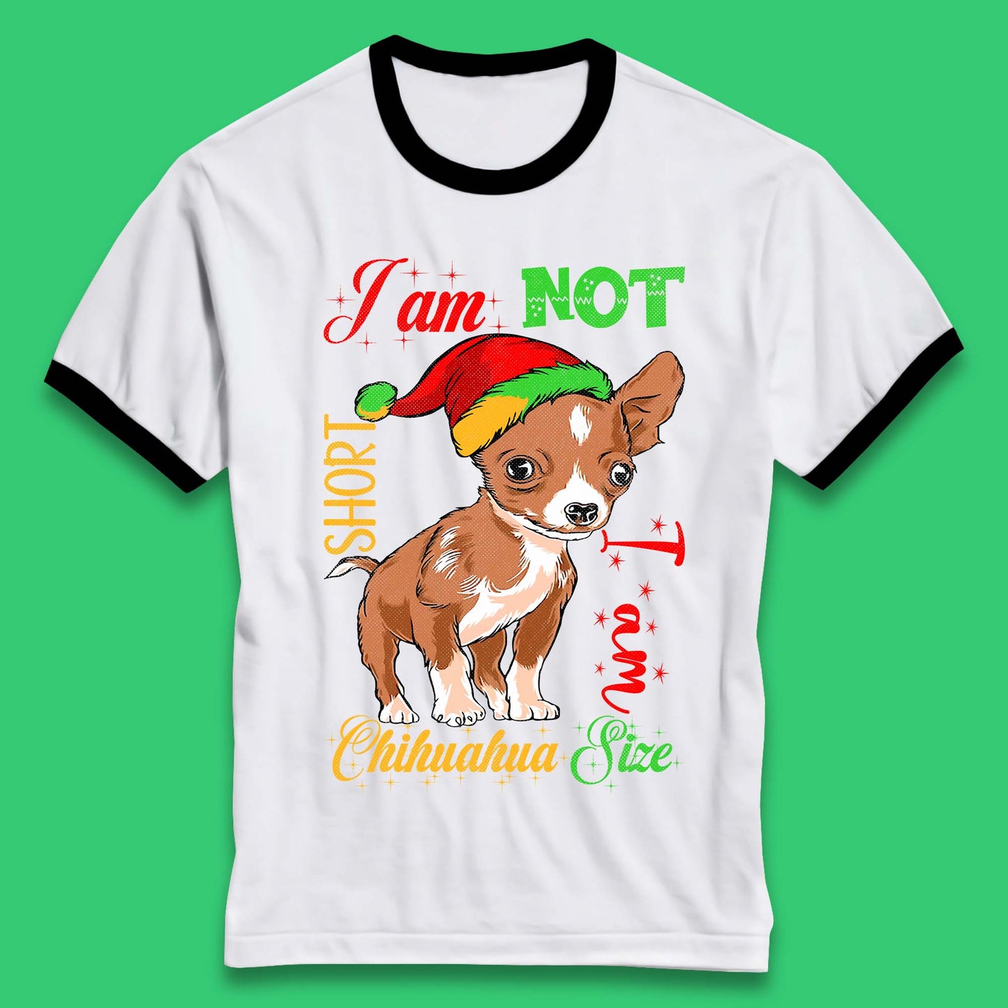 Chihuahua Size Christmas Ringer T-Shirt