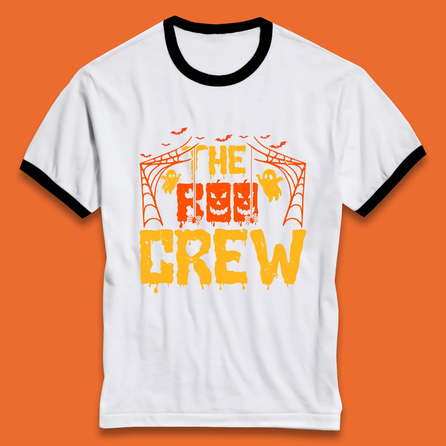 The Boo Crew Halloween Horror Spooky Boo Squad Matching Halloween Costume Ringer T Shirt
