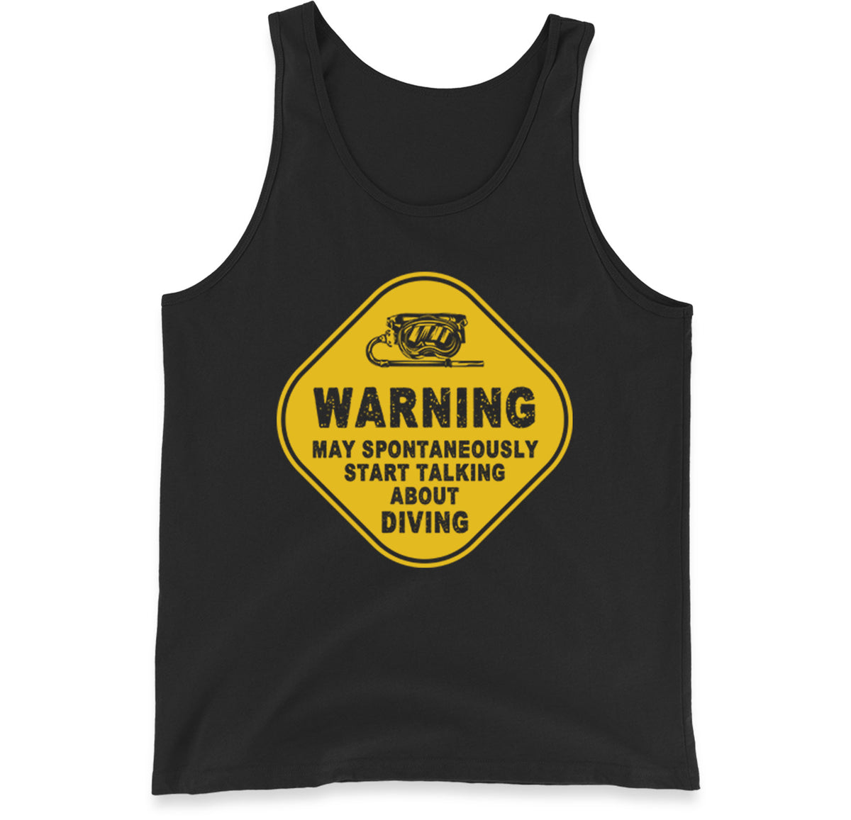 warning diving tank top