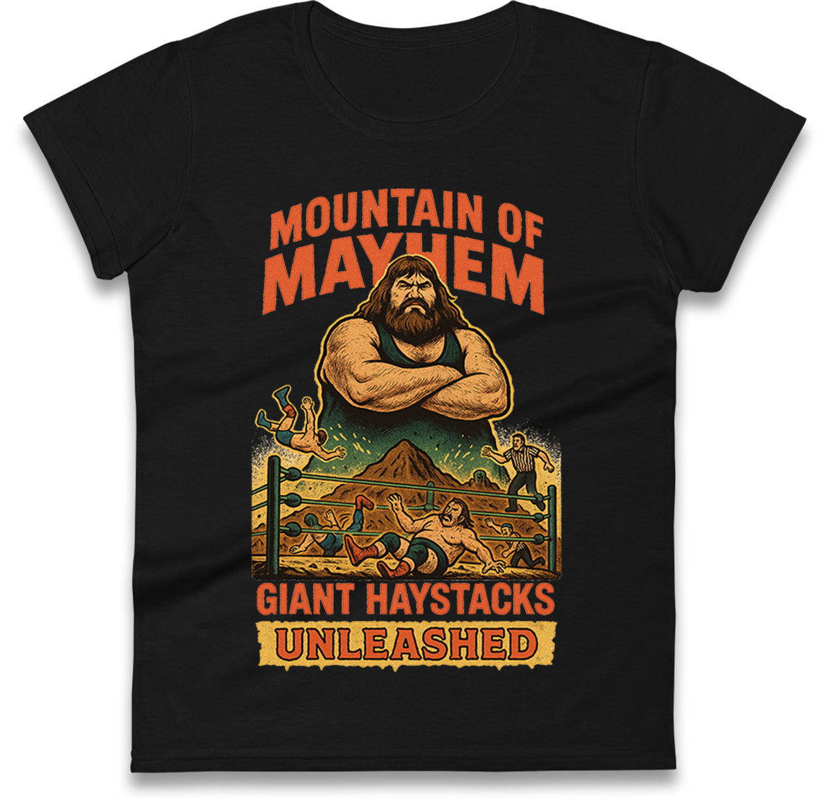 Giant Haystacks Ladies T Shirt