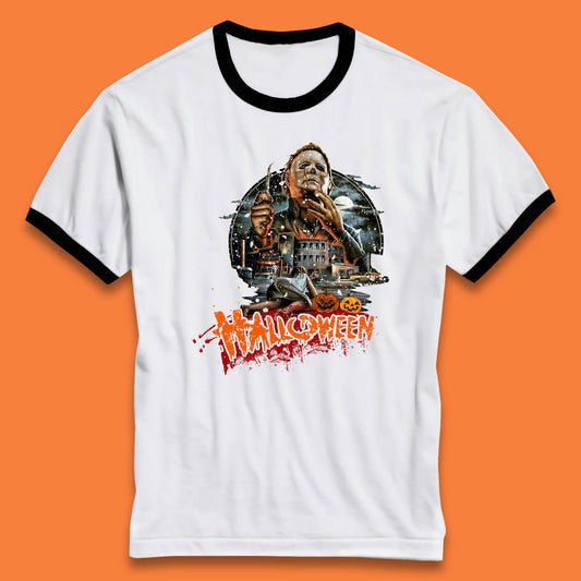 Halloween II The Nightmare Isn't Over Vintage Halloween Movie Poster Micheal Myers Horror Character Ringer T Shirt
