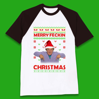 Merry Feckin Christmas Baseball T-Shirt