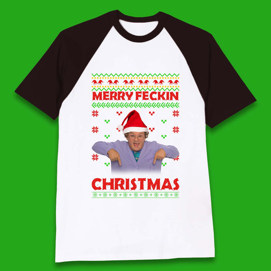 Merry Feckin Christmas Baseball T-Shirt