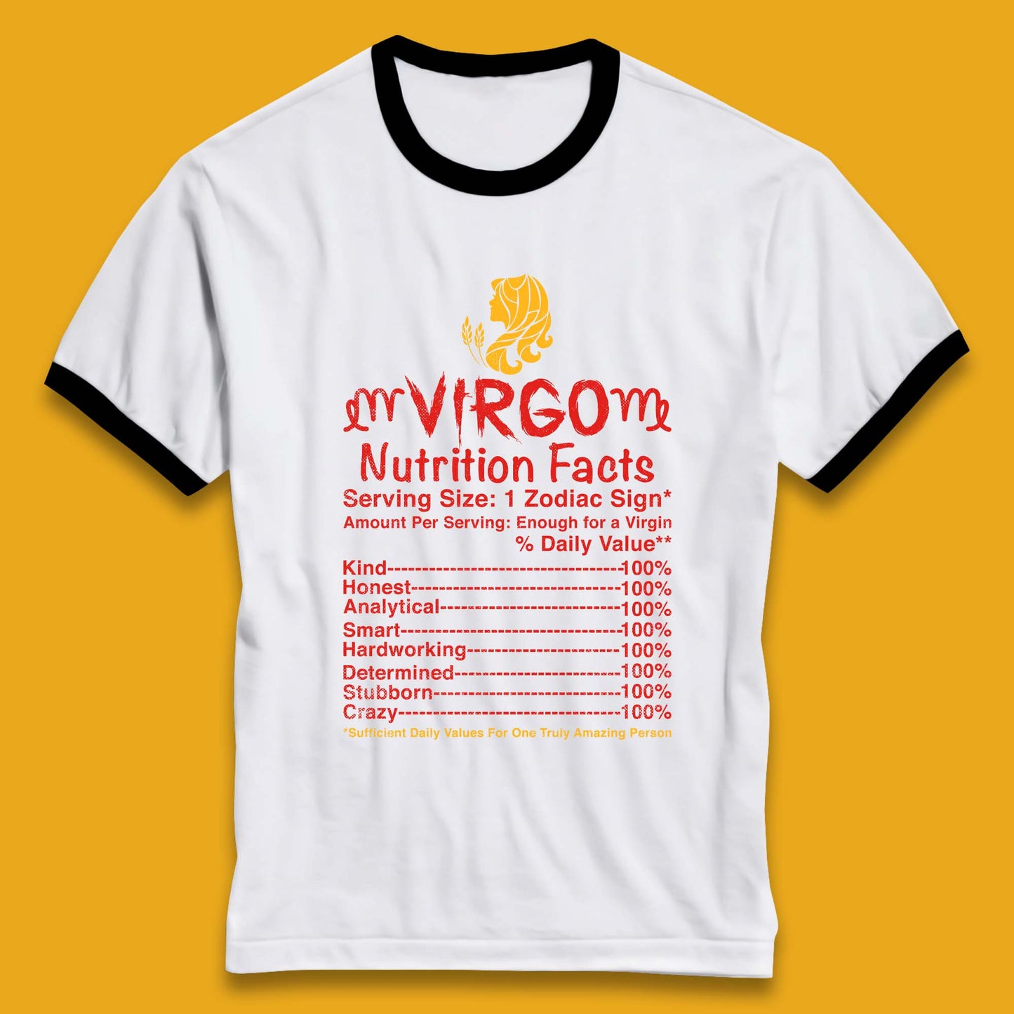 Virgo Nutrition Facts Ringer T-Shirt