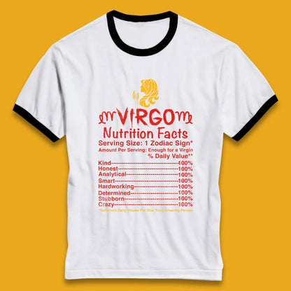Virgo Nutrition Facts Ringer T-Shirt