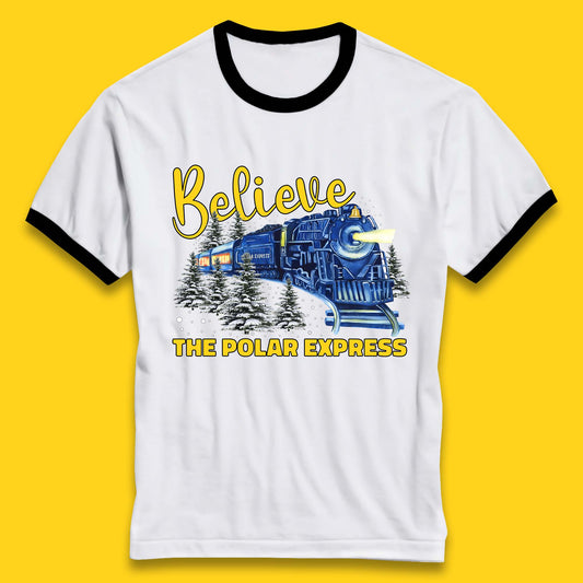 Believe The Polar Express Christmas Train Ringer T-Shirt