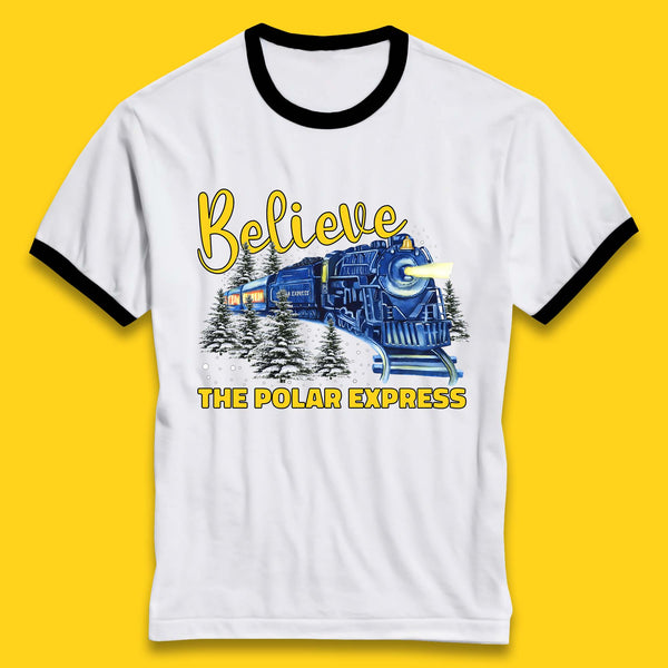 Believe The Polar Express Christmas Train Ringer T-Shirt